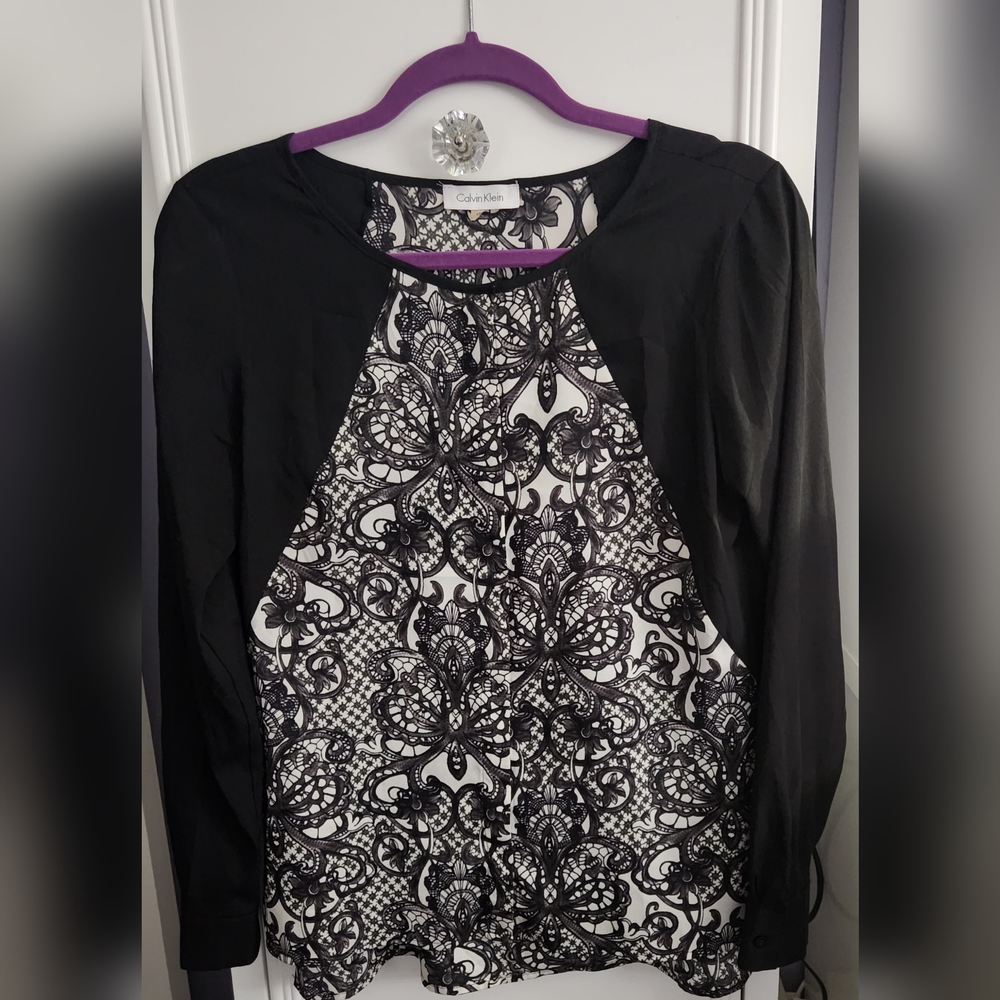 Calvin Klein Black and White Top Size XS